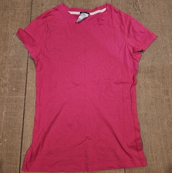 Womens' 100% Cotton Pink Short Sleeve Tee  Small - Picture 1 of 8